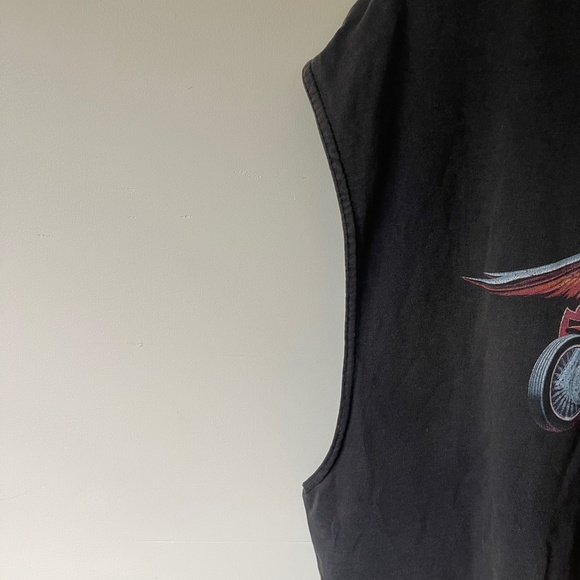 Y2K Vintage Las Vegas Harley Davidson Muscle Shirt - Picture 5 of 6